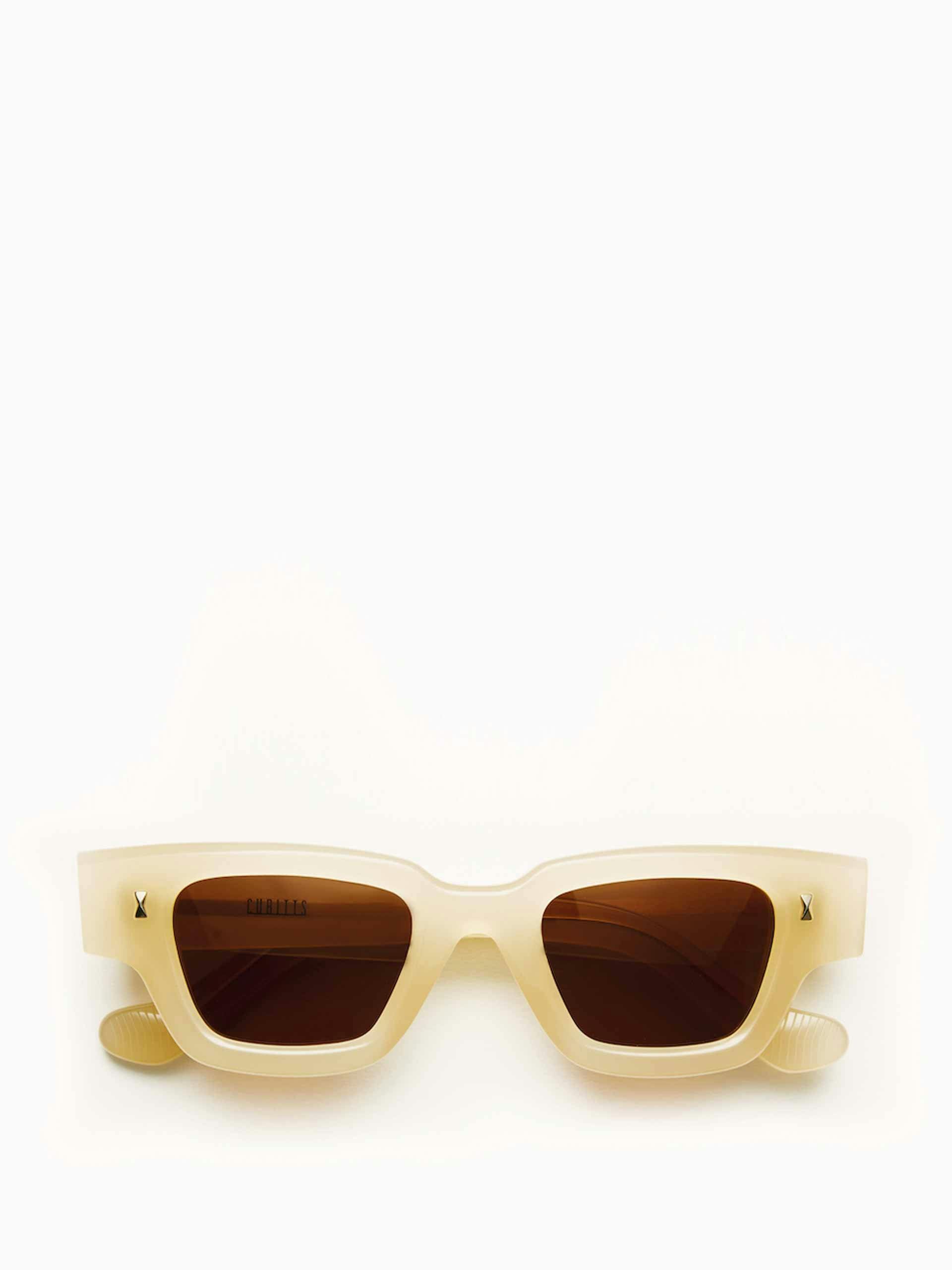 Rectangular lens acetate sunglasses