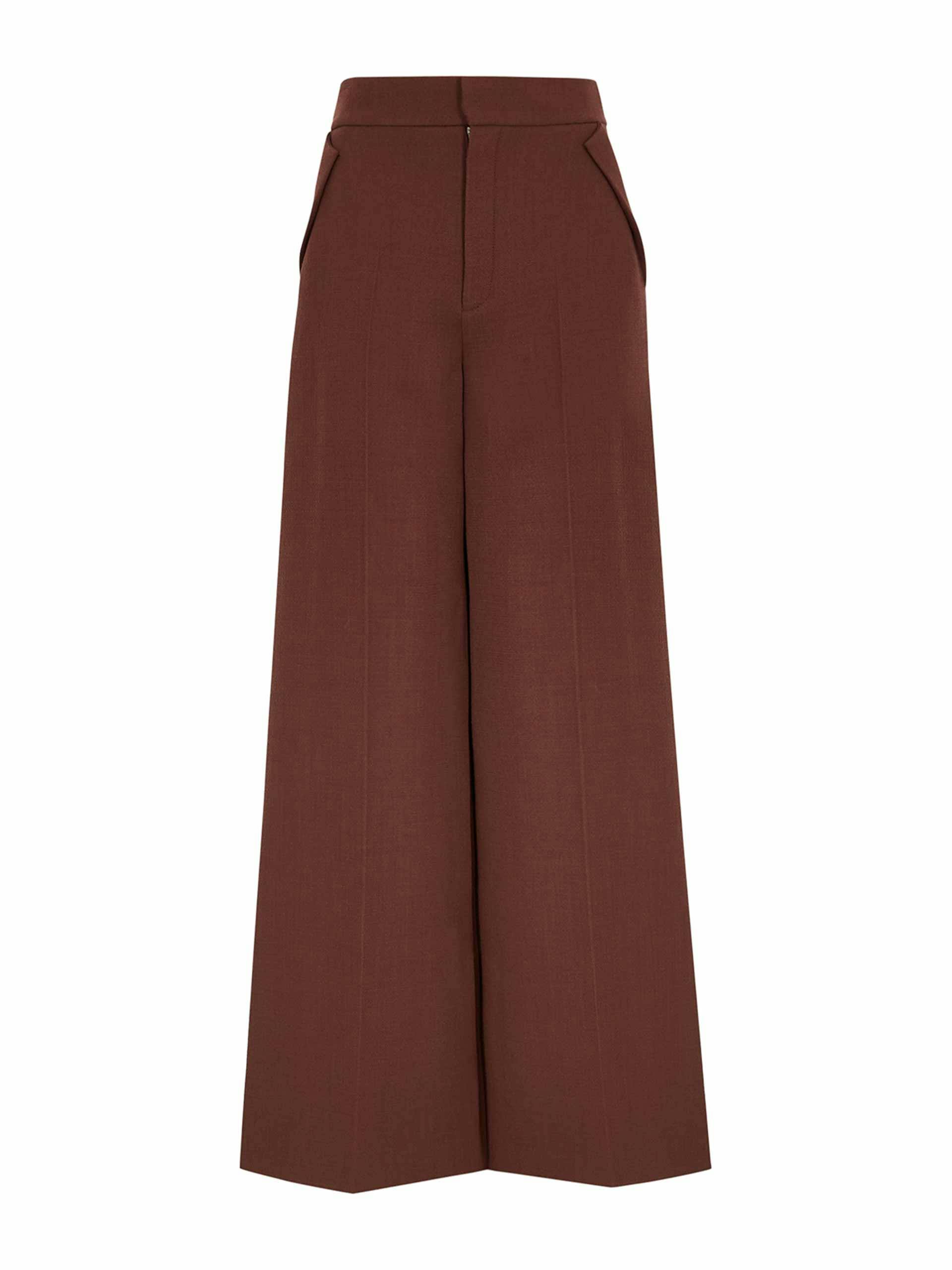 Brown wool trousers