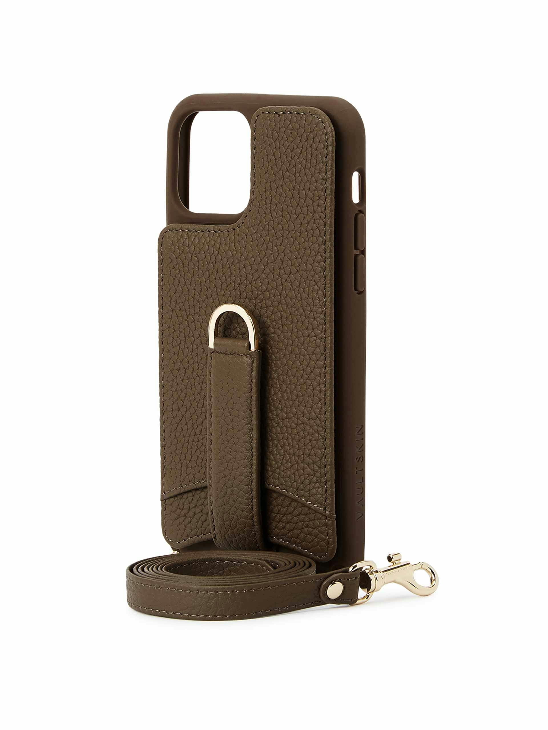 Brown leather phone case