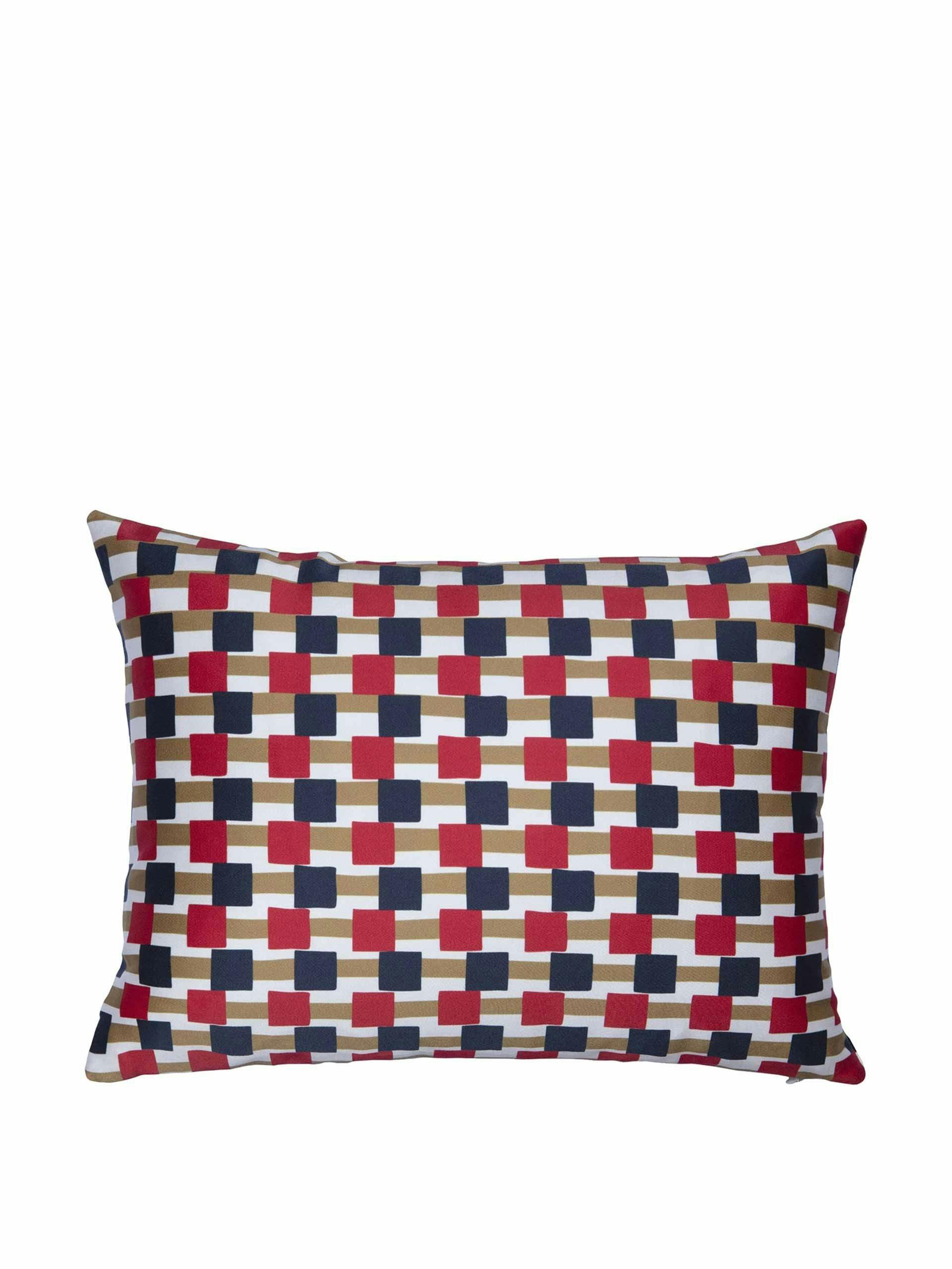 Set of two geometric patterned cushions
