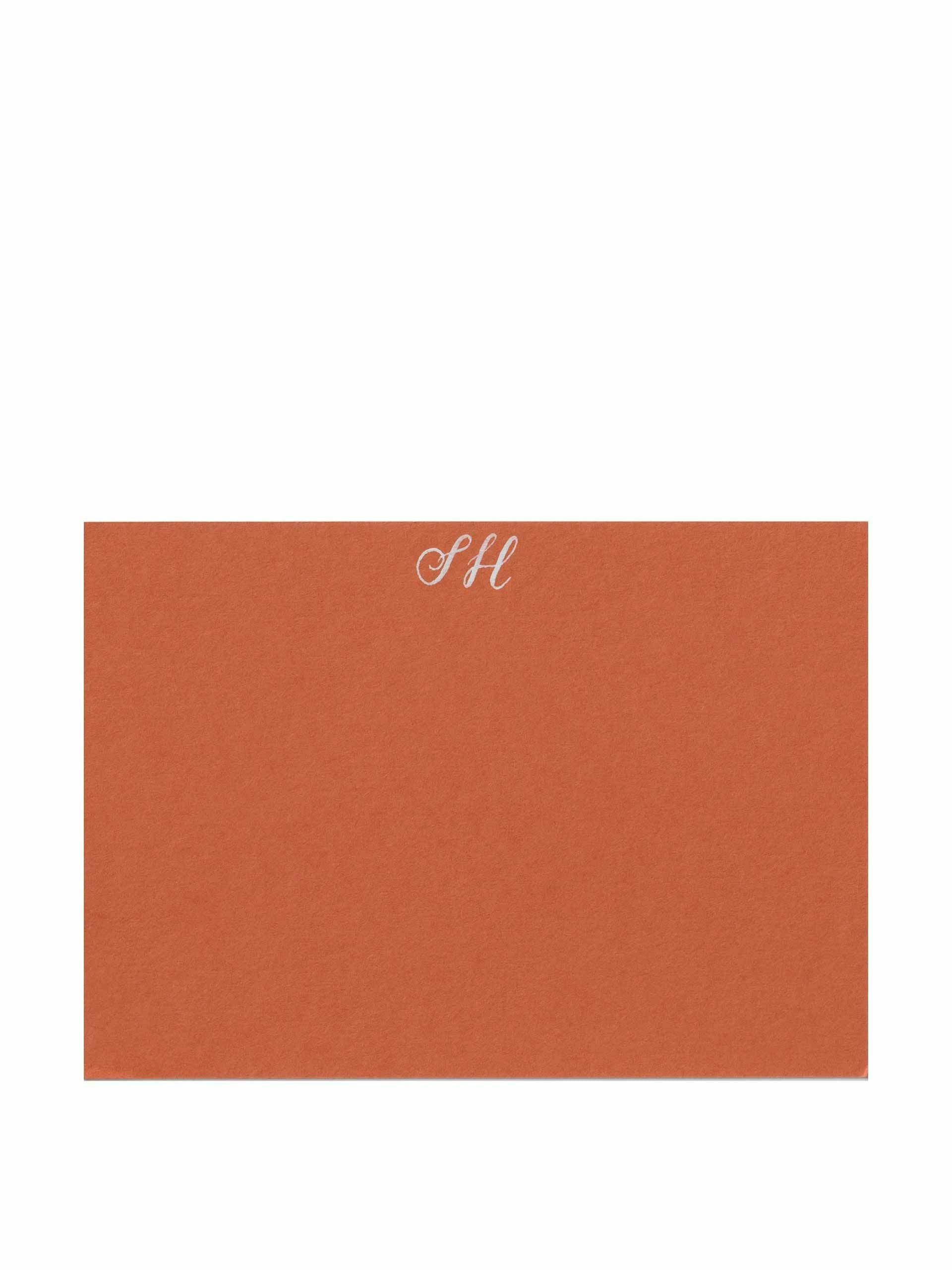 Personalised orange note cards