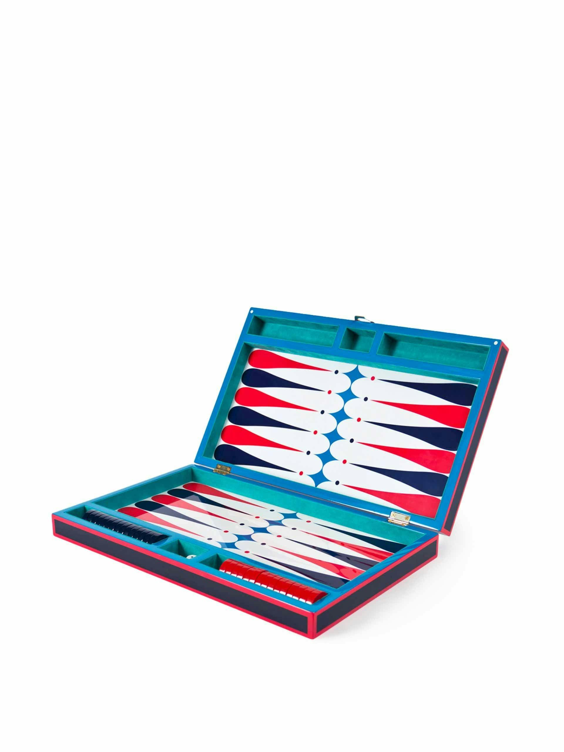 Lacquer backgammon set