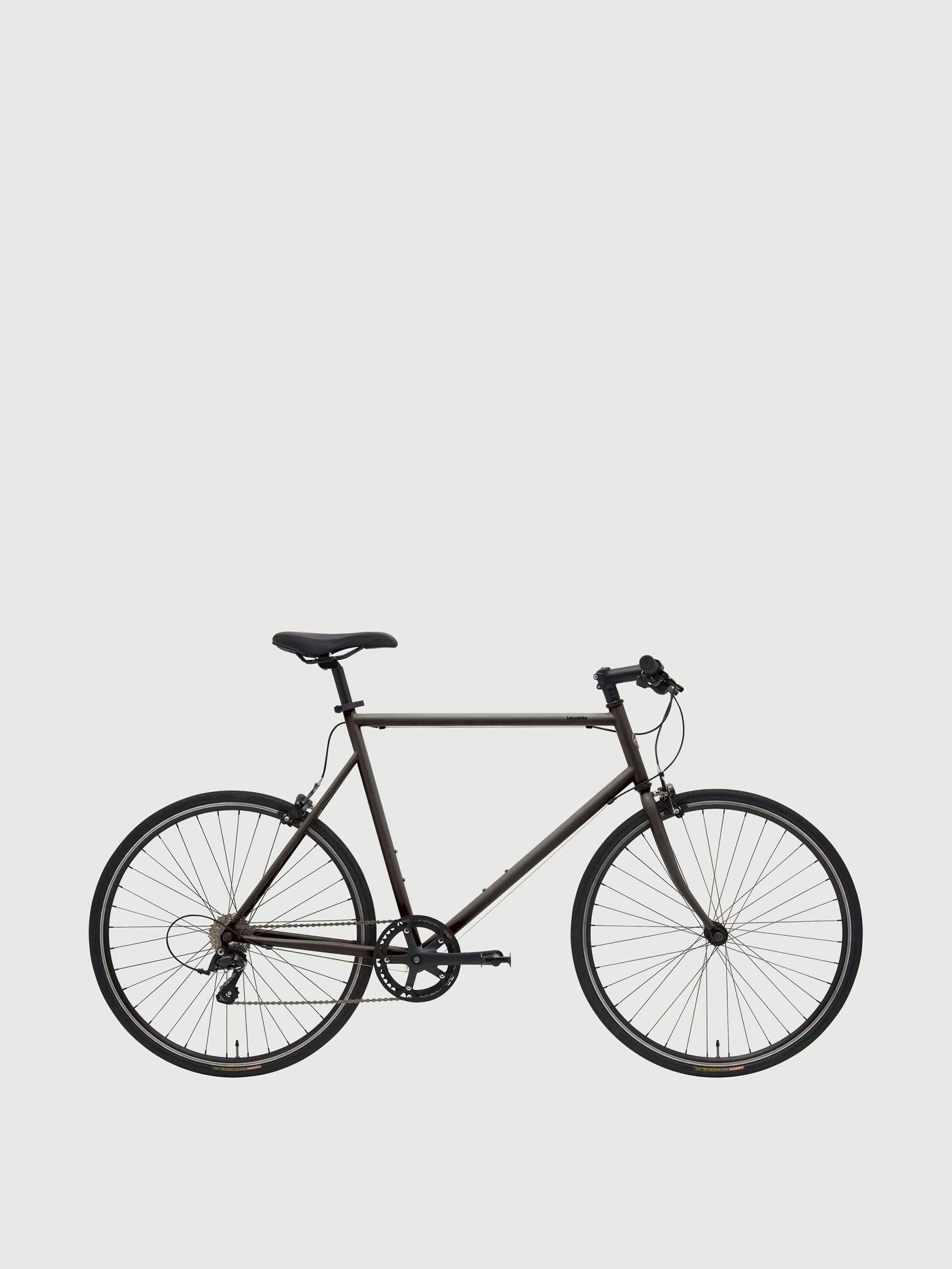 Lightweight matt black city bike