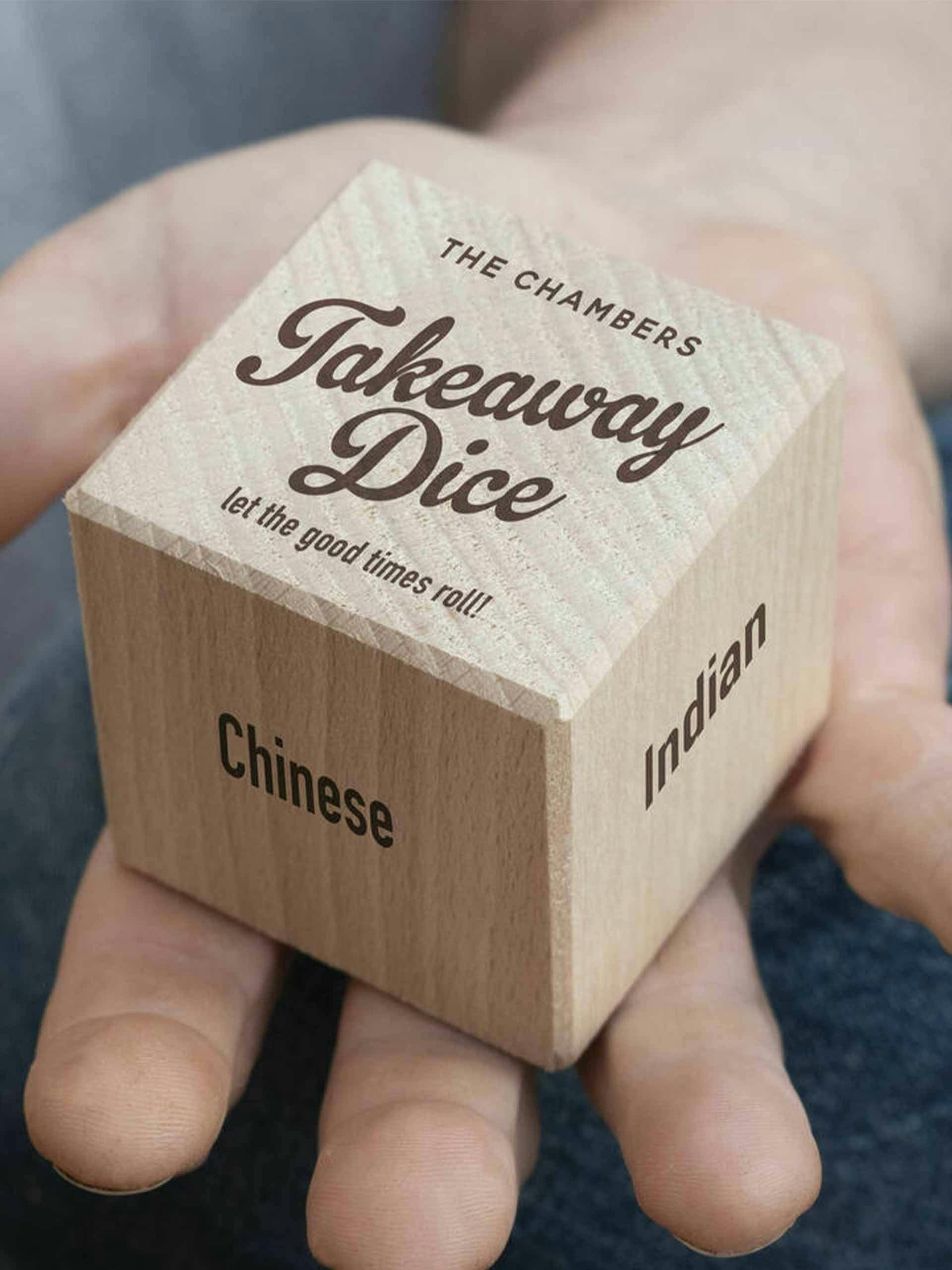 Personalised takeaway dice