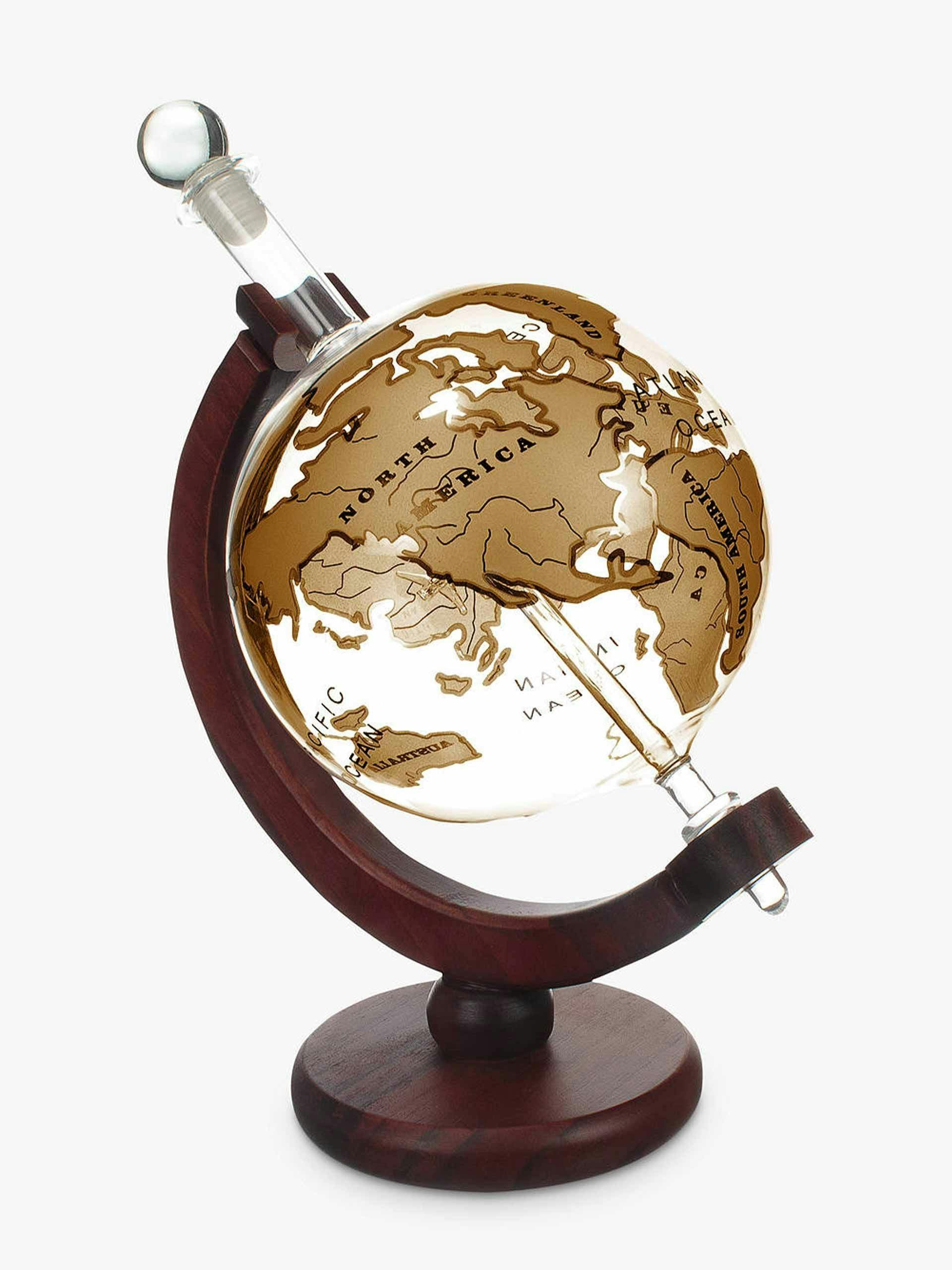 World globe decanter