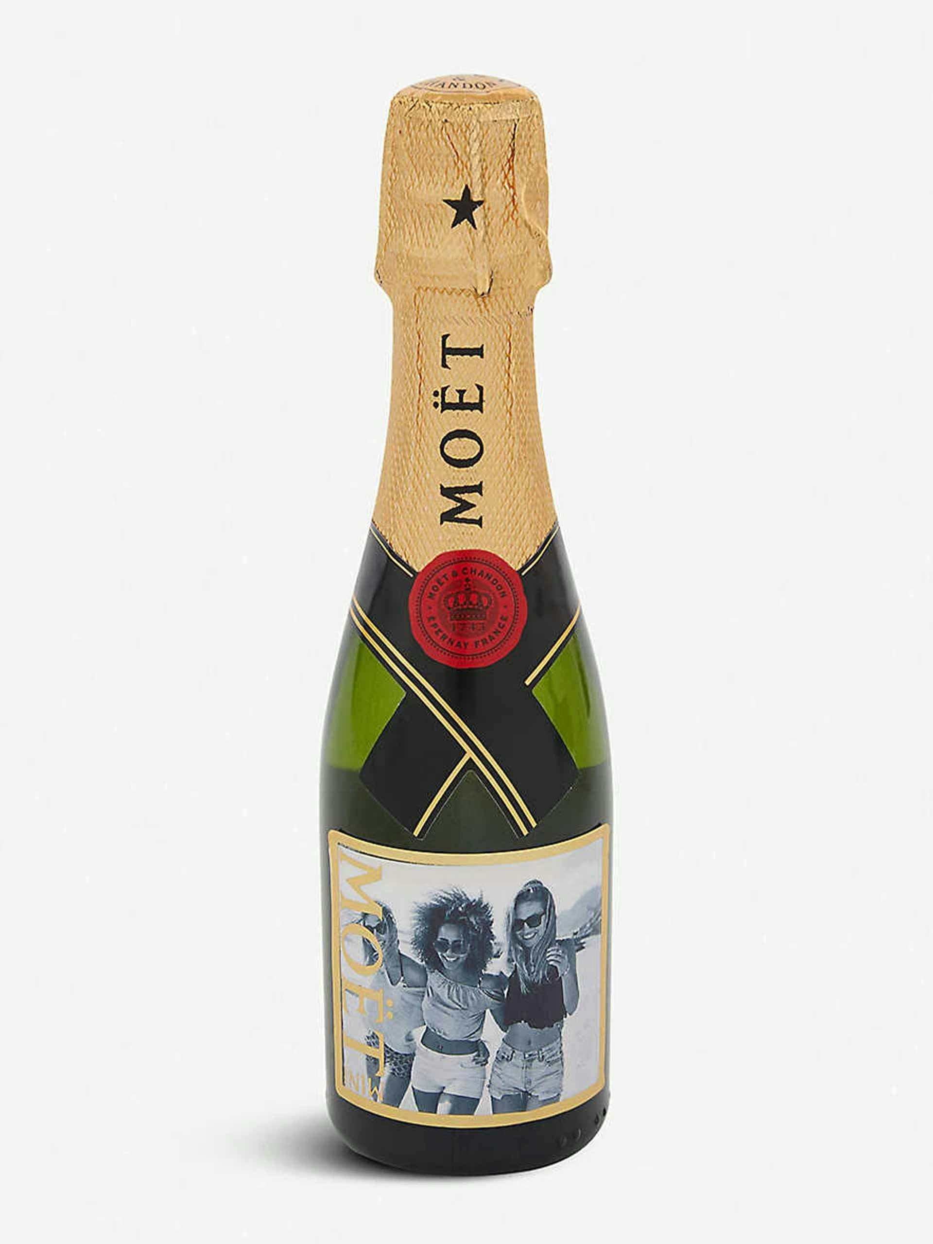 Personalised champagne bottle