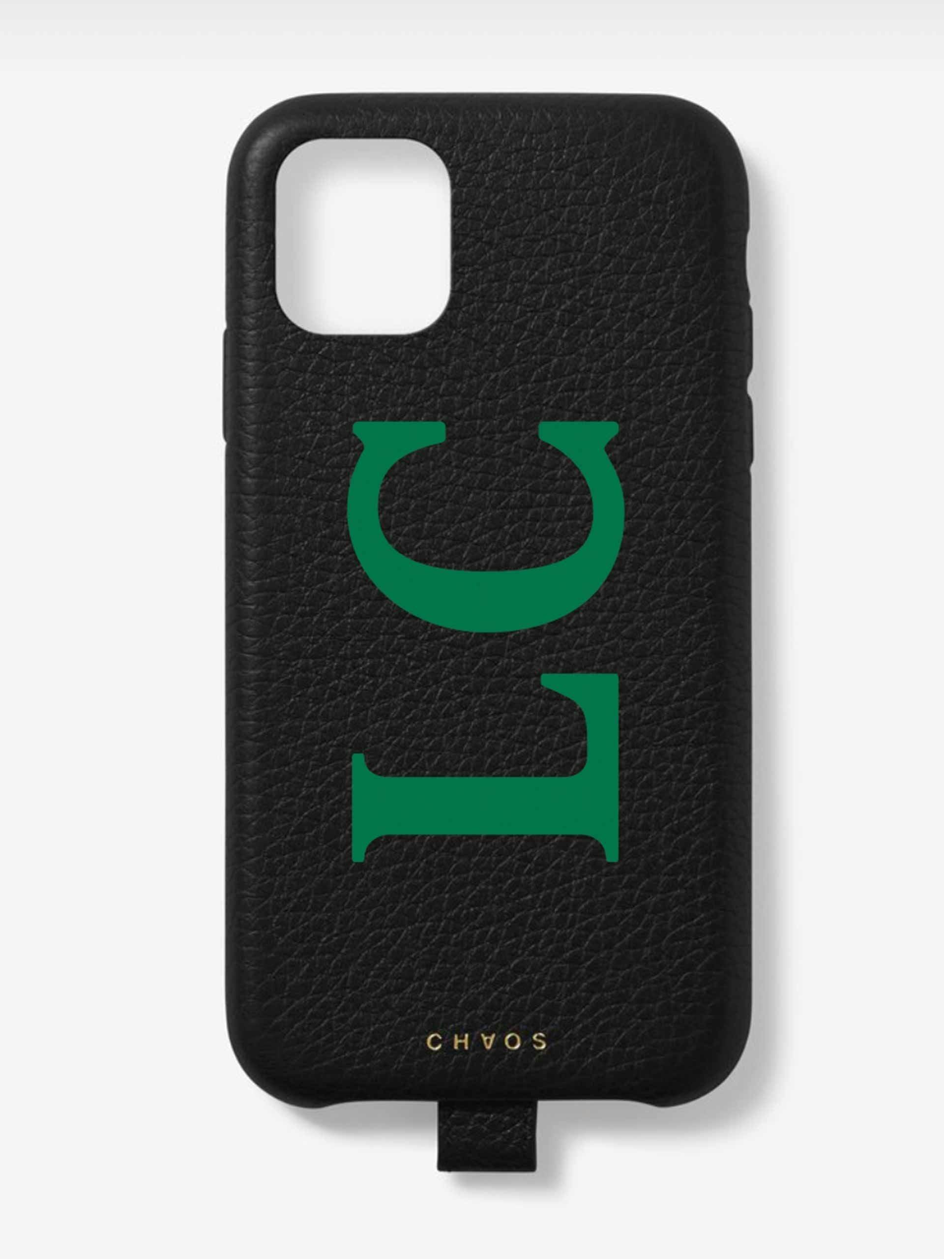 Personalised leather iPhone case