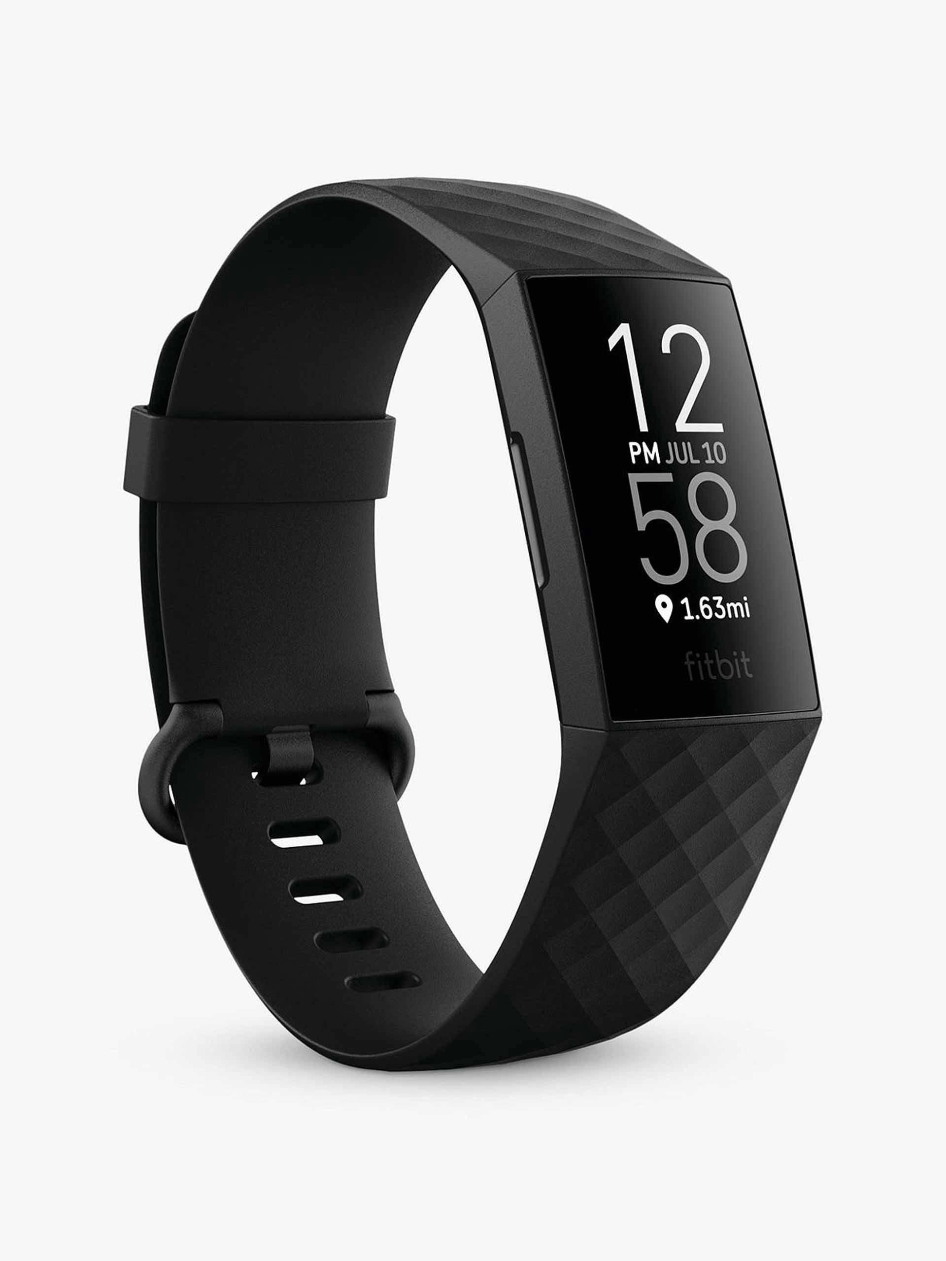 Black health and fitness tracker watch
