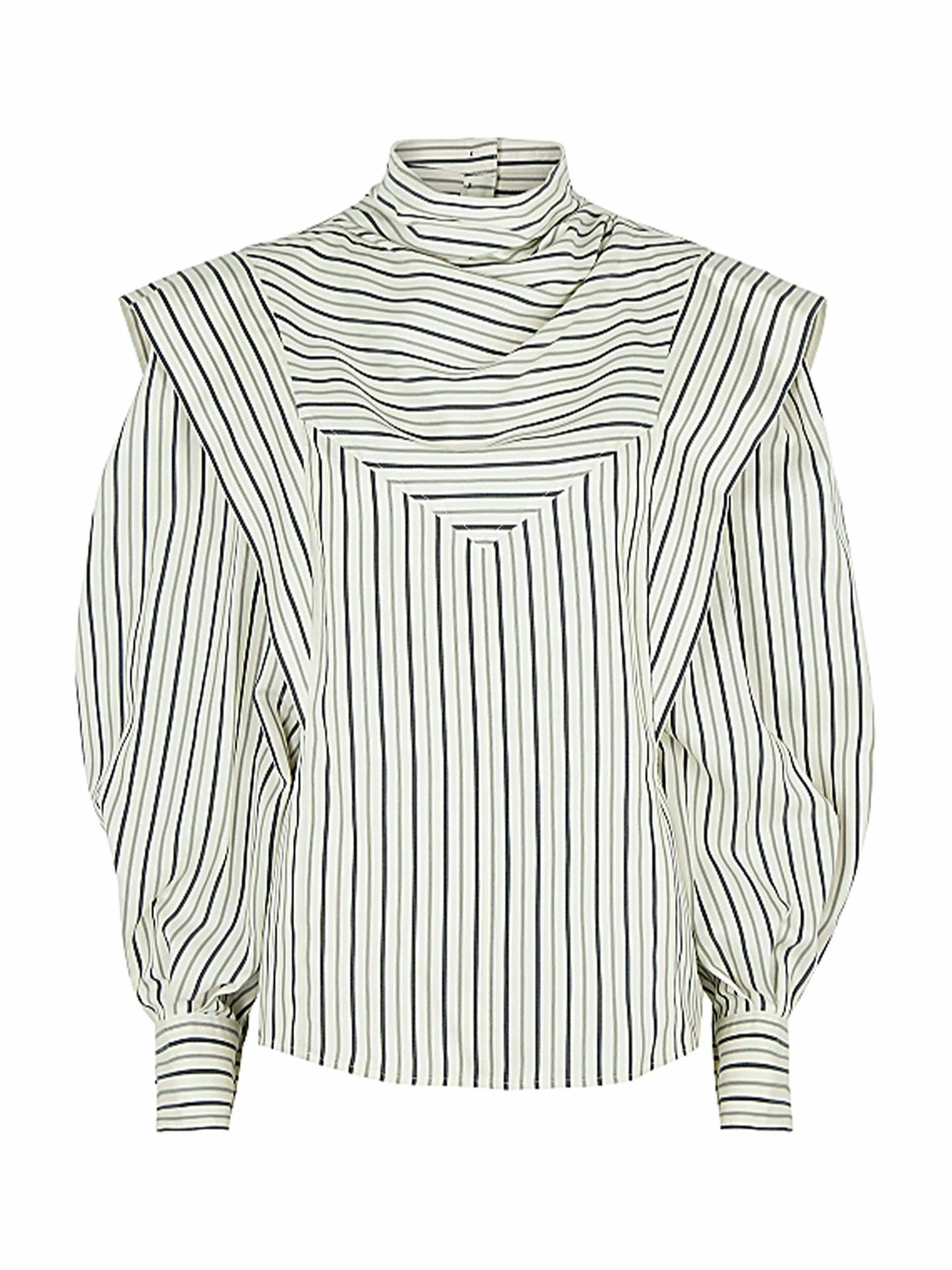 Striped silk blouse