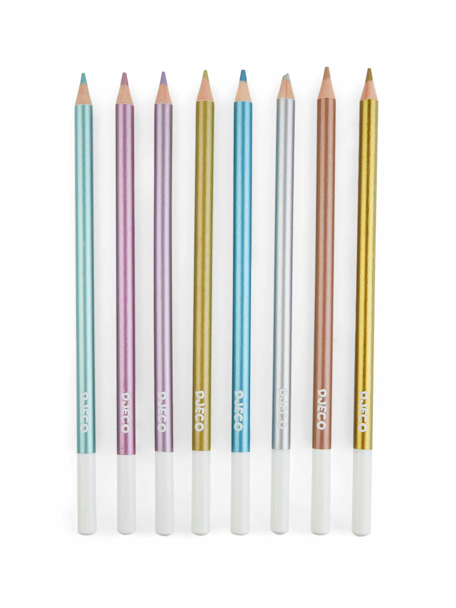 Kids metallic colouring pencils