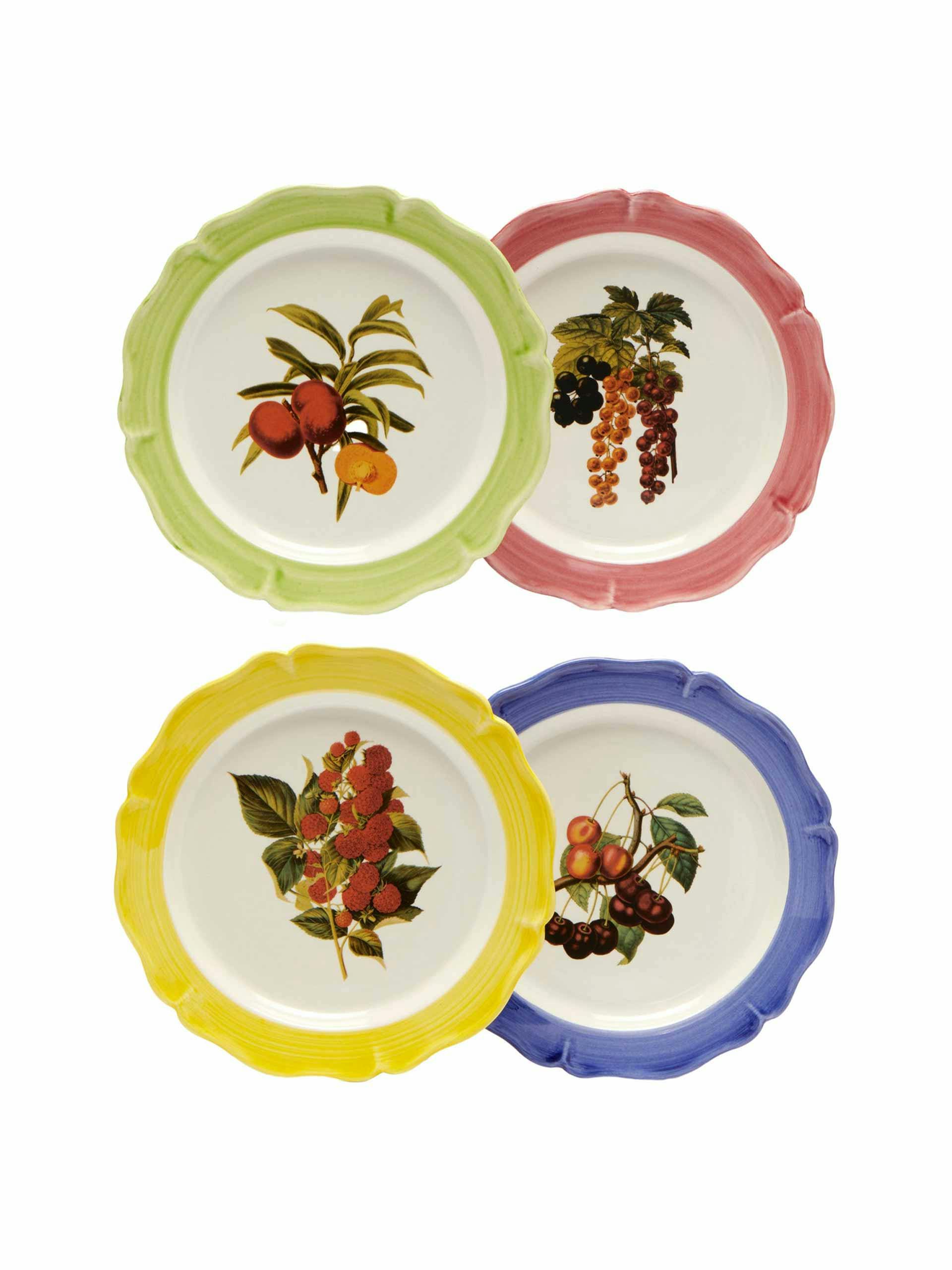 Fruit printed plates