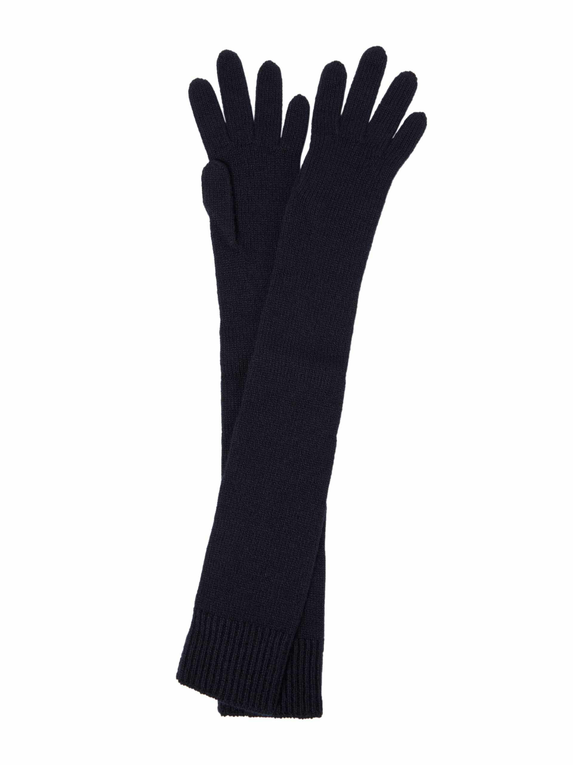 Navy cashmere gloves