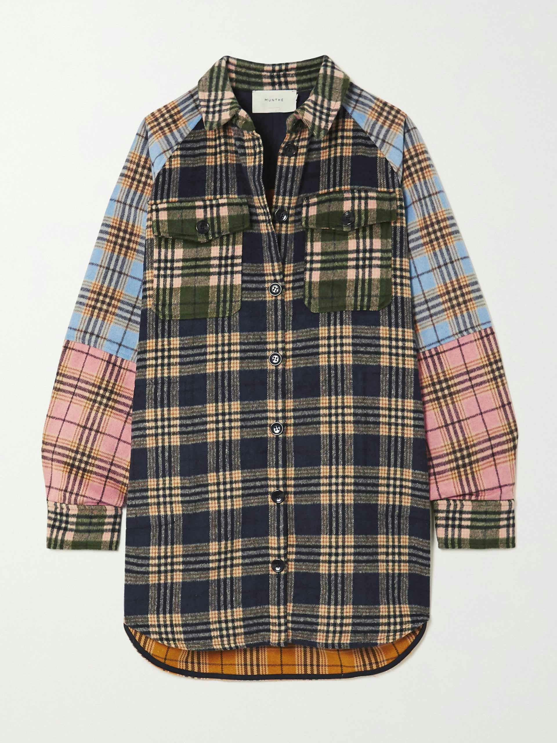 Patchwork flannel shirt